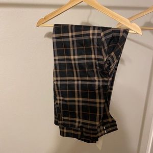 Checker Print High Waisted Pants